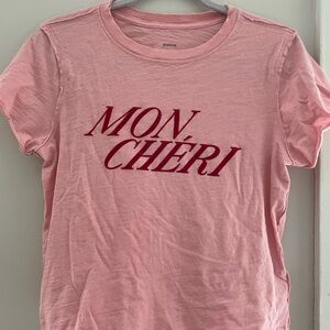 Anthropologie Maeve Pink Graphic Tee